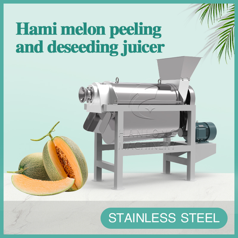 Hami melon peeling and deseeding juicer